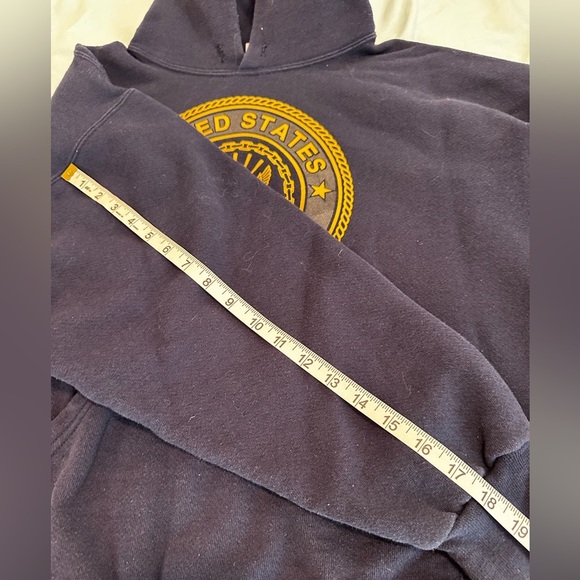 Vintage 90’s Reflective size: large. US Navy Hoodie Logo Sweatshirt. - Picture 5 of 12